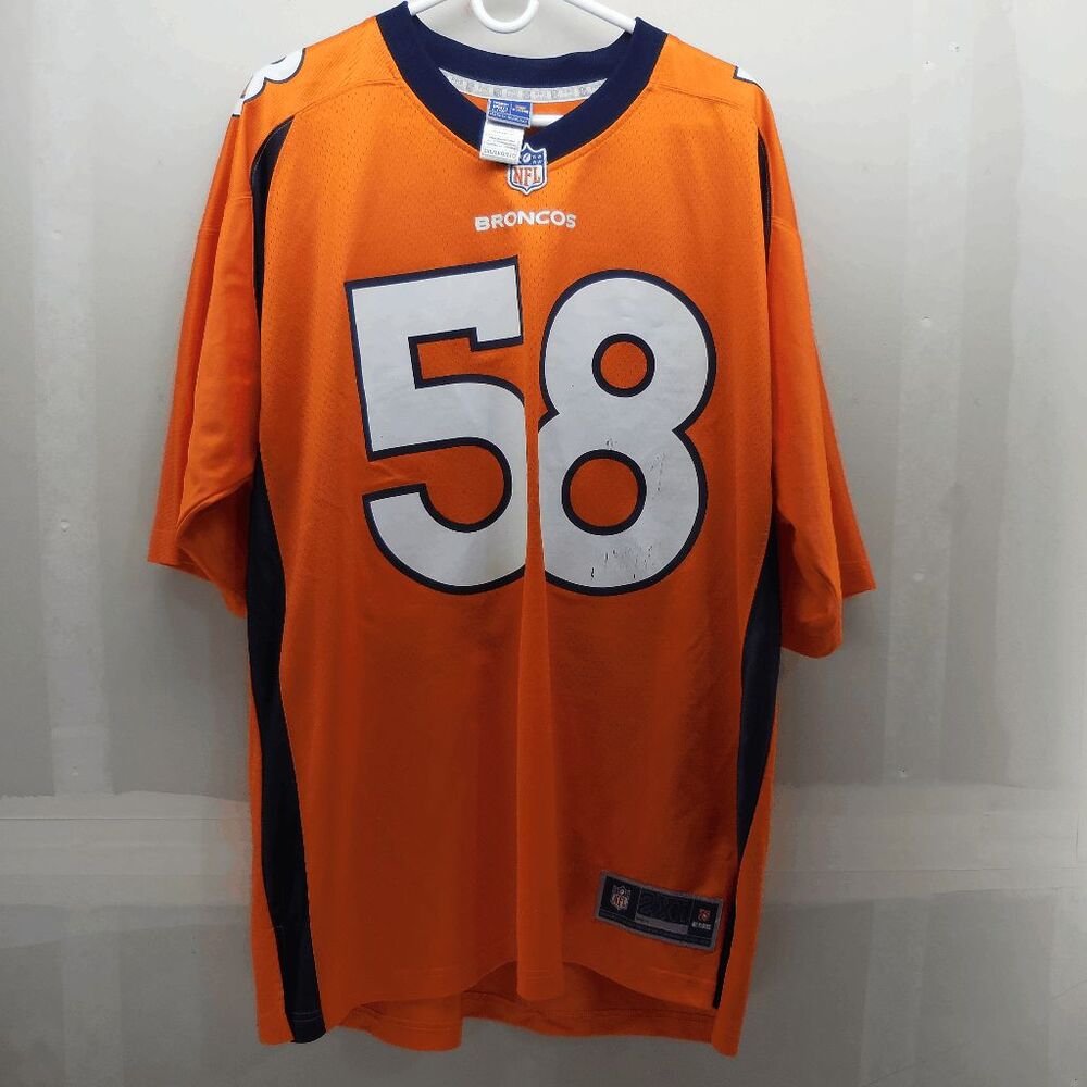 Proline NFL Orang Miller Orange Denver‎ Broncos Jersey Superbowl MVP Sack 2XL